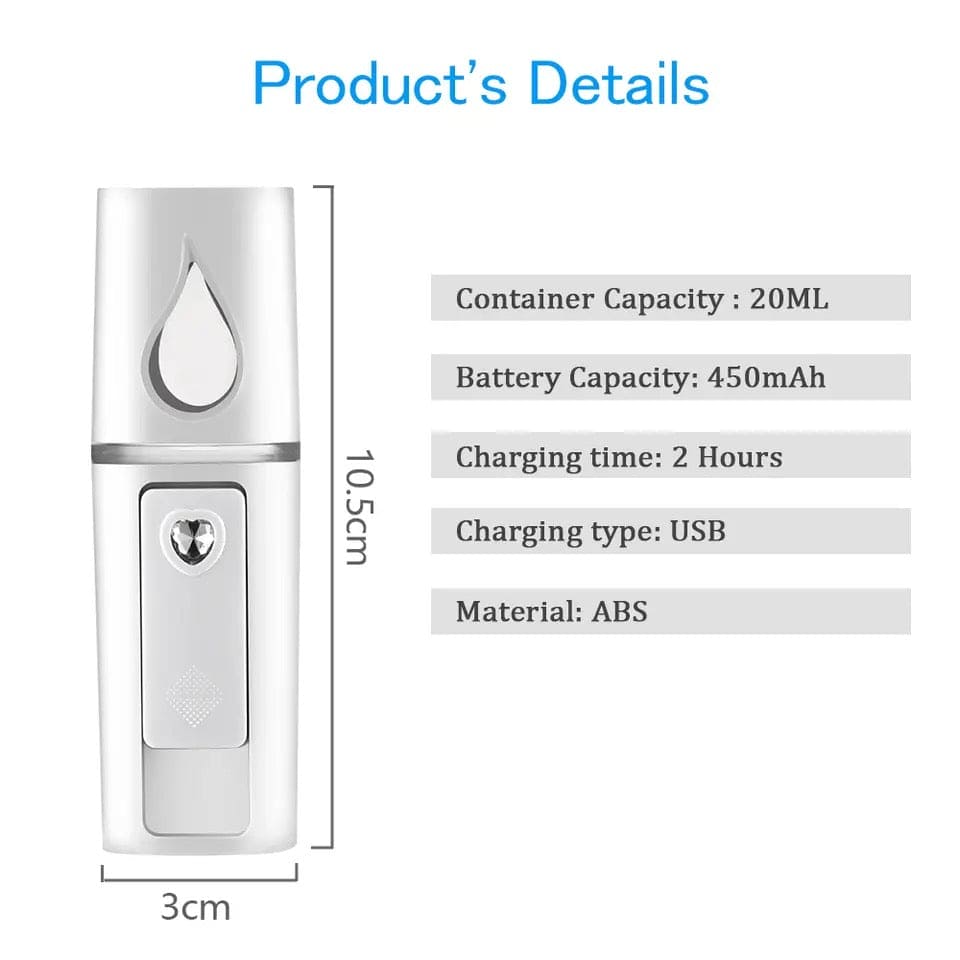 Drop Nano Facial Sprayer, Nebulizer Face Steamer, Facial Face Humidifier, Cool Mist Face Atomizer with Mirror, Handy Atomization Mister Device, Face Care Moisturizing Nebulizer, USB Rechargeable Face Sprayer, Mini Spray Beauty Device Drop Nano Facial Sprayer, Nebulizer Face Steamer, Facial Face Humidifier, Cool Mist Face Atomizer with Mirror, Handy Atomization Mister Device, Face Care Moisturizing Nebulizer, USB Rechargeable Face Sprayer, Mini Spray Beauty Device